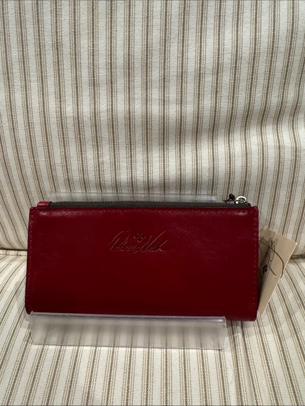 Patricia Nash distress nazari ruby red wallet NWT